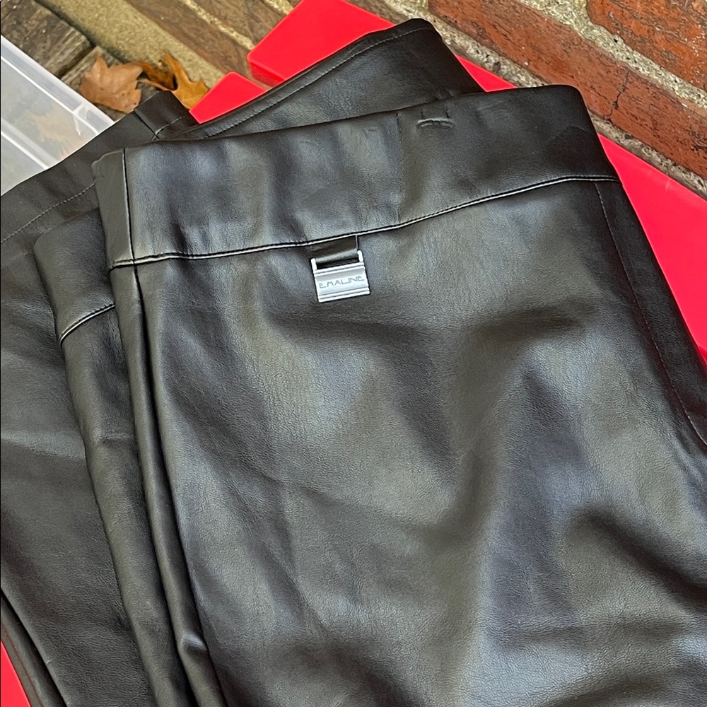 Black Pleather Pants from Emaline NWT Size 12